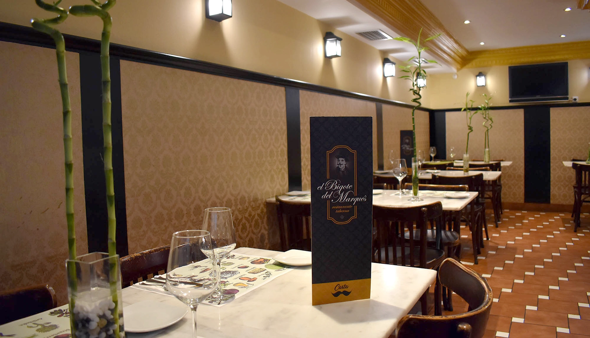 Comedor de El Bigote del Marqués.